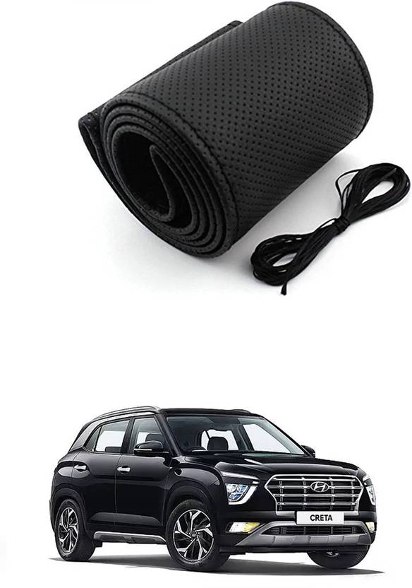 Arnejaa Hand Stiched Steering Cover For Hyundai Creta