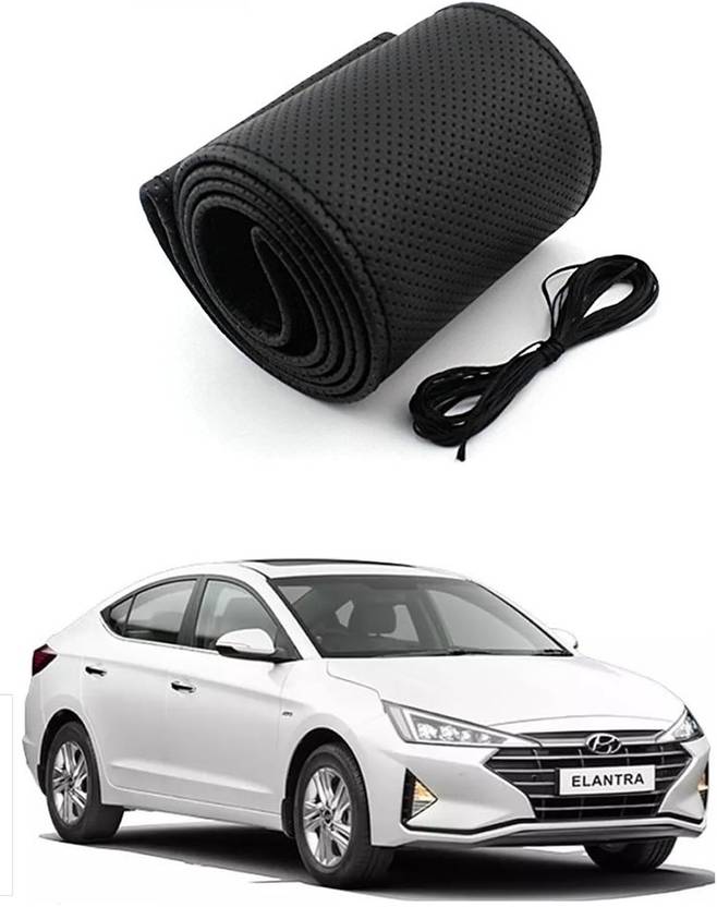 Arnejaa Hand Stiched Steering Cover For Hyundai Elantra