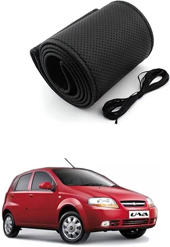 Arnejaa Hand Stiched Steering Cover For Chevrolet Aveo UVA
