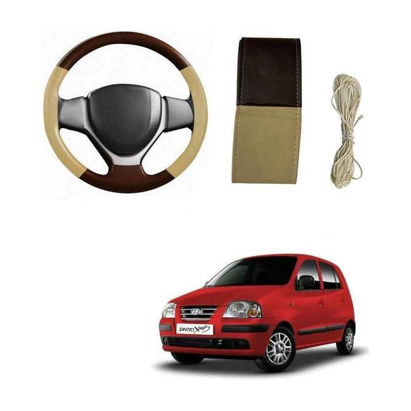 arneja trading company Hand Stiched Steering Cover For Hyundai Santro Xing