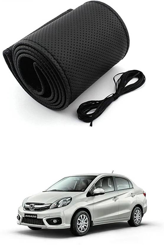 Arnejaa Hand Stiched Steering Cover For Honda Amaze