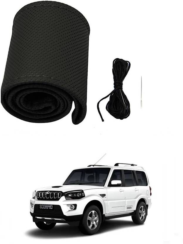 Arnejaa Hand Stiched Steering Cover For Mahindra Scorpio