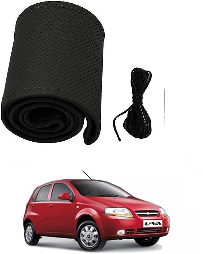 Arnejaa Hand Stiched Steering Cover For Chevrolet Aveo UVA