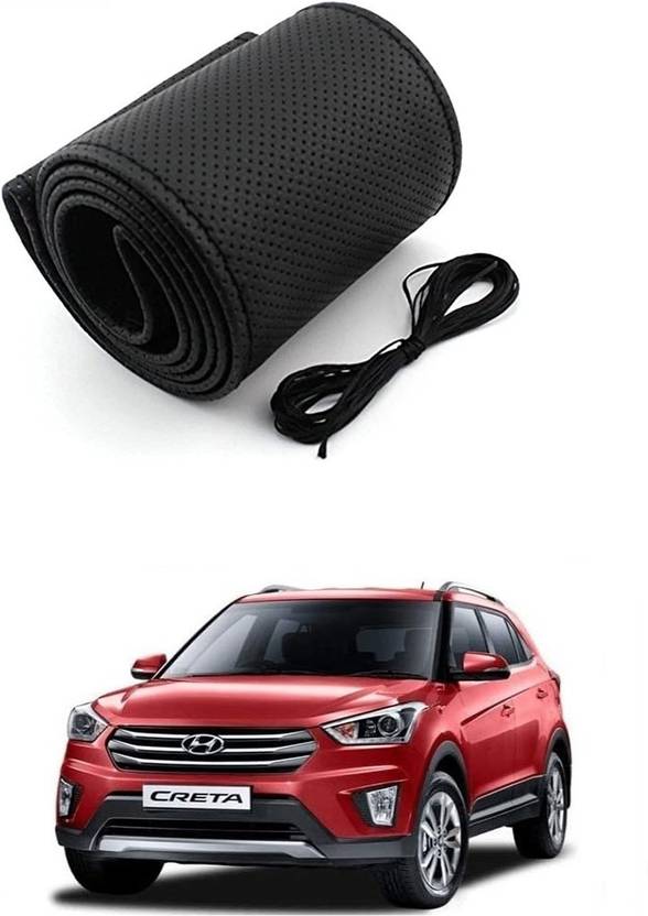Arnejaa Hand Stiched Steering Cover For Hyundai Creta