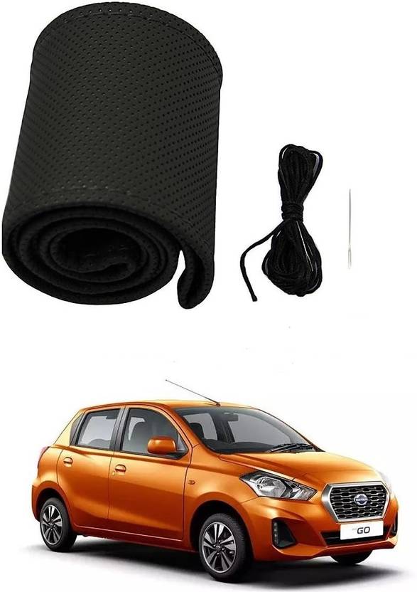 Arnejaa Hand Stiched Steering Cover For Datsun Go