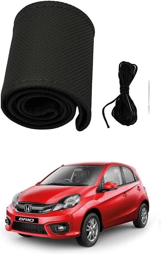 Arnejaa Hand Stiched Steering Cover For Honda Brio