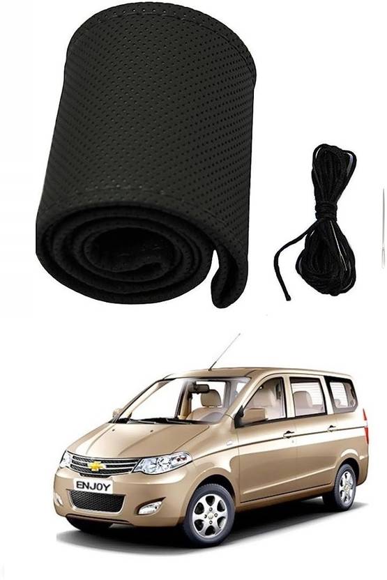 Arnejaa Hand Stiched Steering Cover For Chevrolet Enjoy