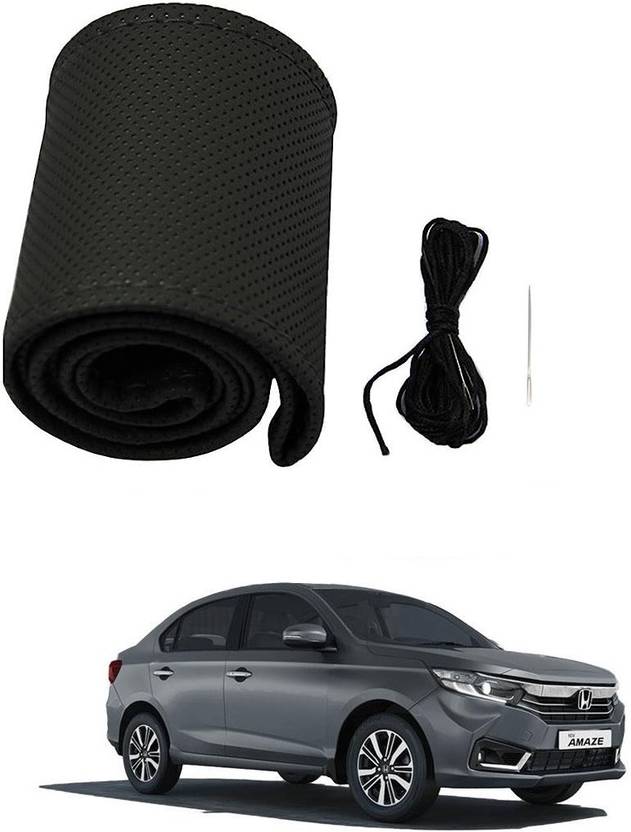 Arnejaa Hand Stiched Steering Cover For Honda Amaze