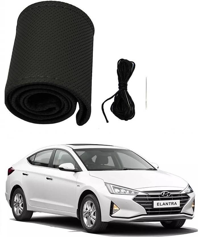 Arnejaa Hand Stiched Steering Cover For Hyundai Elantra