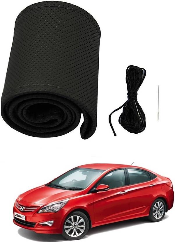Arnejaa Hand Stiched Steering Cover For Hyundai Verna