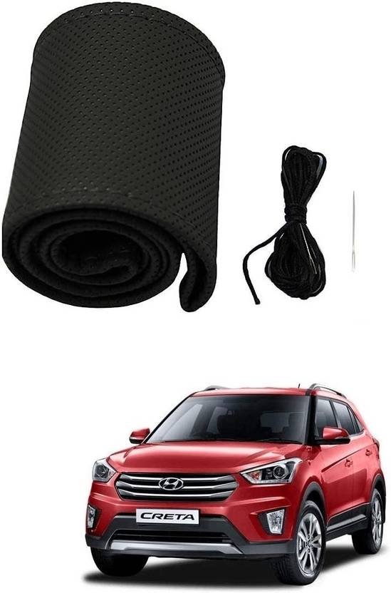 Arnejaa Hand Stiched Steering Cover For Hyundai Creta