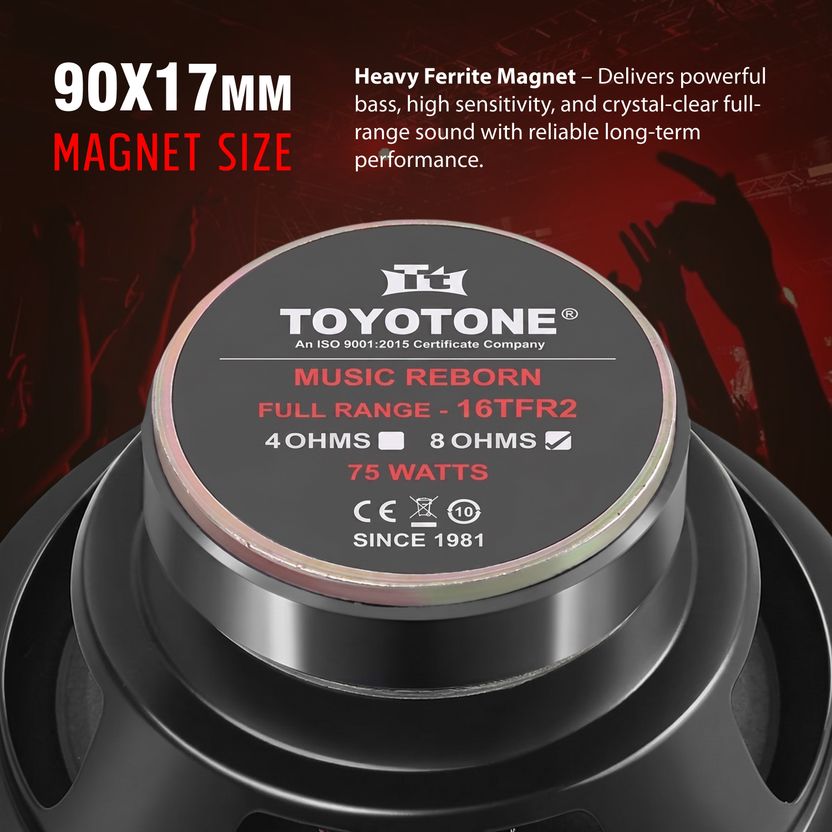 TOYOTONE 6" Full Range Audio Speaker 75W - Image 6