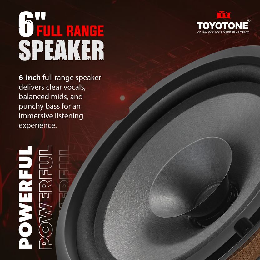 TOYOTONE 6" Full Range Audio Speaker 75W - Image 4