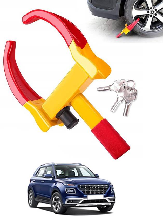 MATIES Heavy Duty Anti Theft Wheel Lock with Two Keys ForVenue Bike/Car