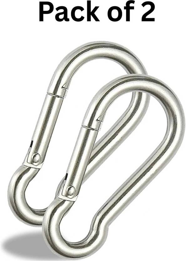 Dream Stuff Heavy Duty Stainless Steel Carabiner Lock Keychains for Gym, Backpack & Travel Locking Carabiner