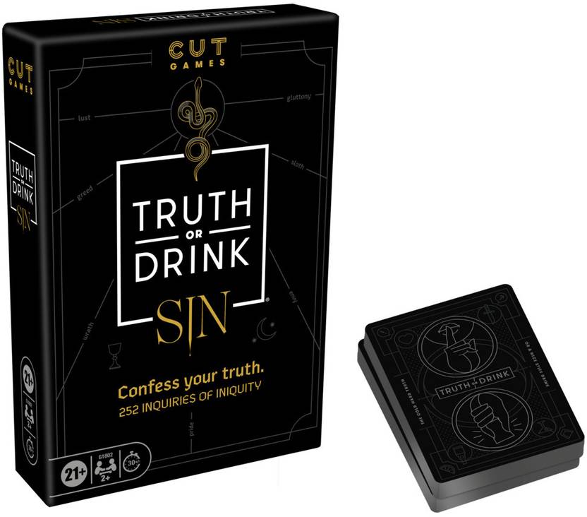 Hasbro Truth or Drink: Sin Edition Party Game for Adults Ages 21+