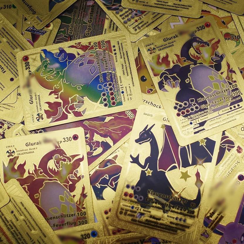 Craveon Poki Gold Playing Cards Trading Card Game 25pcs Poki Gold Playing Cards Trading Card