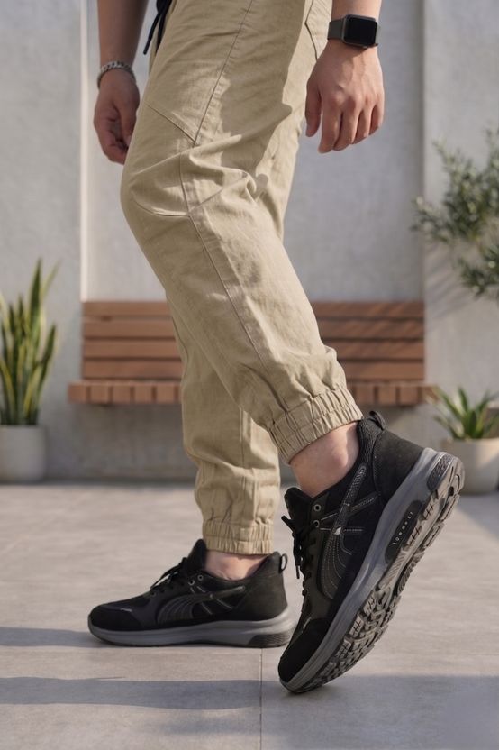 VENRBD Men Khaki Cotton Trousers Green - Image 4