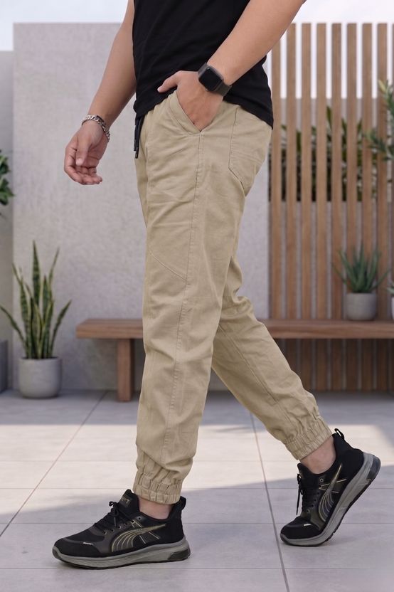 VENRBD Men Khaki Cotton Trousers Green - Image 3