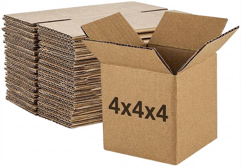 Addanbi Corrugated Craft Paper 4x4x4 (inch), Brown, Packaging, Shipping, Storage Packaging Box