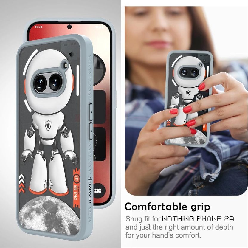 Kapaver Back Cover for Nothing Phone 2a 5G, Grey - Image 3