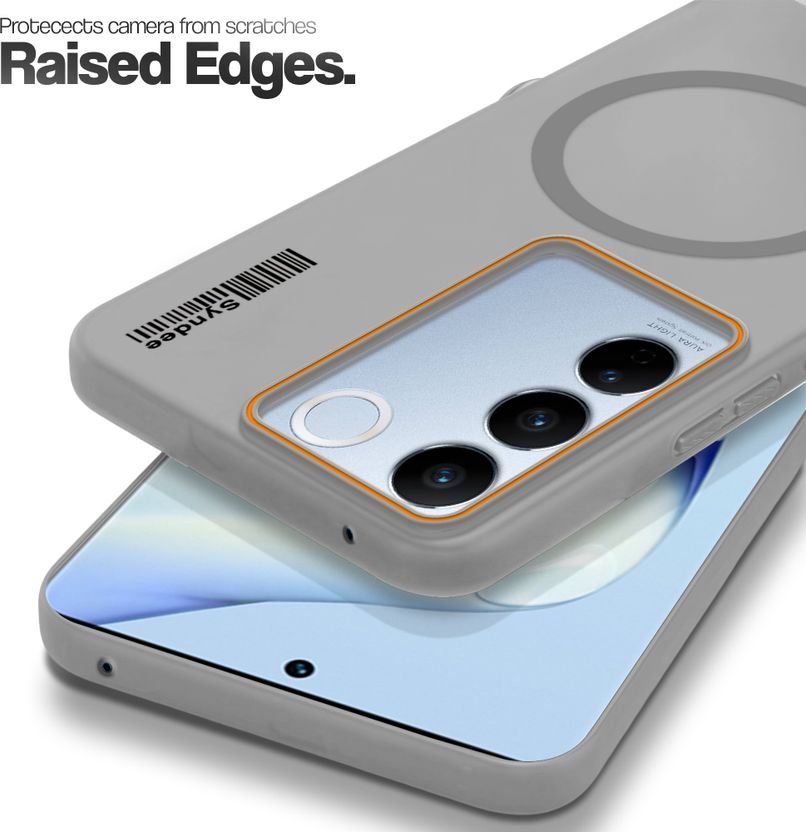 Mr. Case Back Cover for Vivo V27 5G, Grey, Magnetic - Image 4