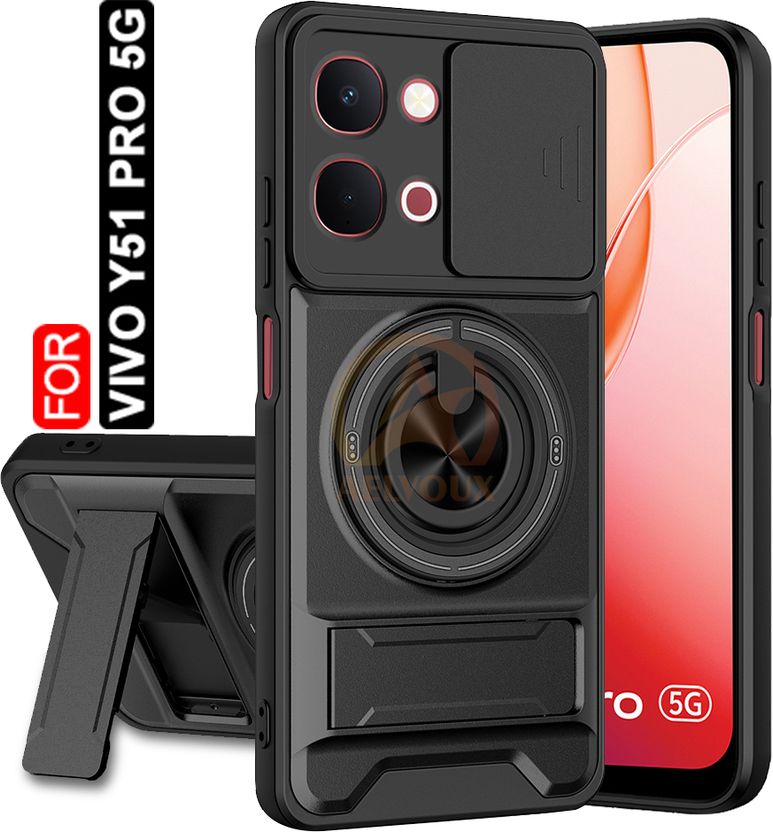 AelVouX Back Cover for Vivo Y51 Pro 5G Black - Image 1