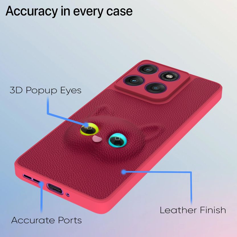 Pikkme Back Cover for Motorola Moto Edge 60 Pro 5G (Pink) - Image 4