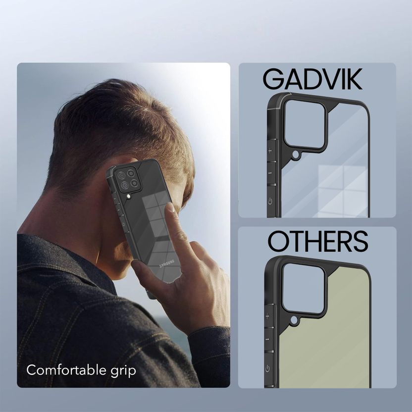 gadvik Back Cover for Samsung Galaxy A12 Black - Image 3