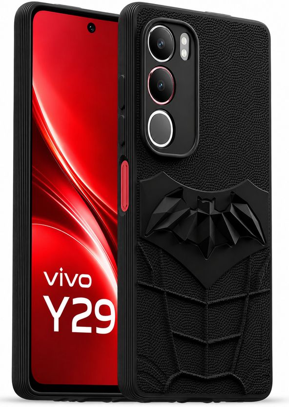 MOBIDEER Back Cover for Vivo Y29 5G, Vivo Y19s 5G, Black - Image 1