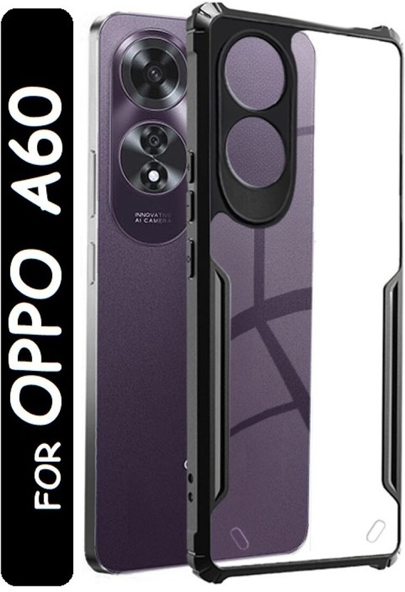 Best Case Back Cover for Oppo A60 (Black, Shock Proof, Polycarbon)