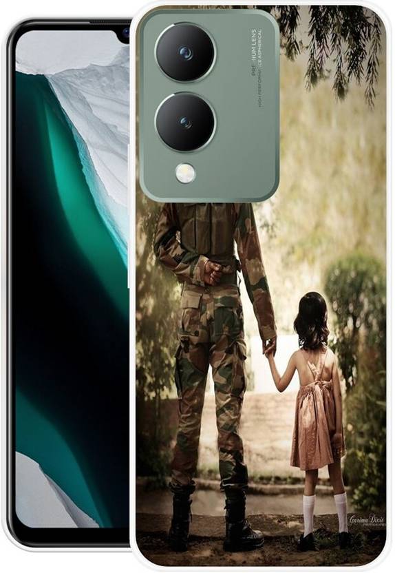 Printrembo Back Cover for VIVO Y28 5G,V2315,INDIAN ARMY LOVE COUPLES