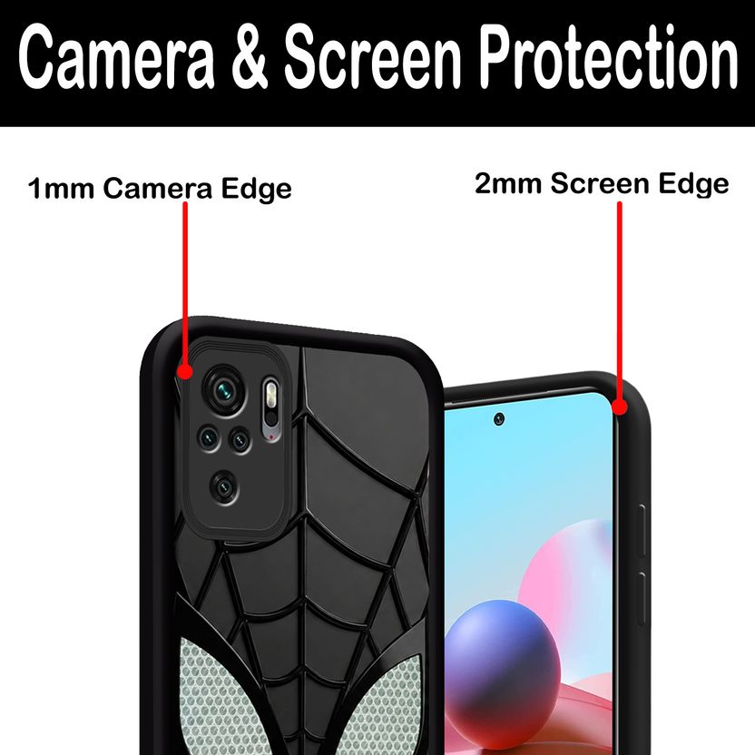 SMARTPOCKET Back Cover for Mi Redmi Note 10 (Black) - Image 2