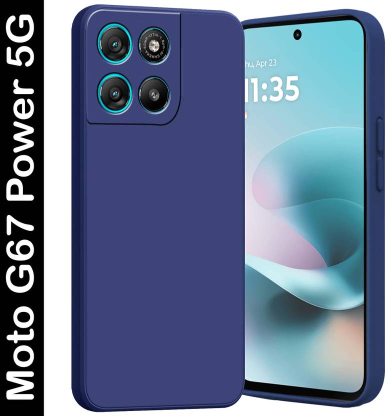 Binatge Back Cover for Moto G67 Power 5G | Liquid Silicon Soft Back Case TPU Cloth Inner Side