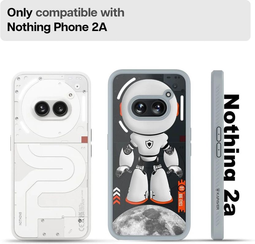 Kapaver Back Cover for Nothing Phone 2a 5G, Grey - Image 2