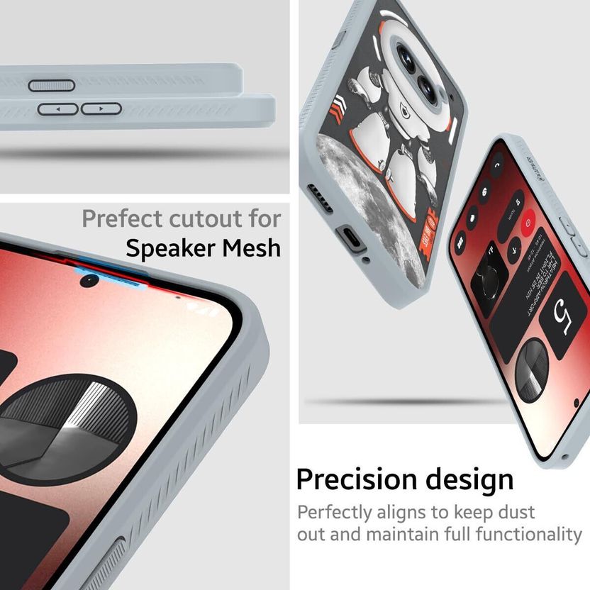 Kapaver Back Cover for Nothing Phone 2a 5G, Grey - Image 4