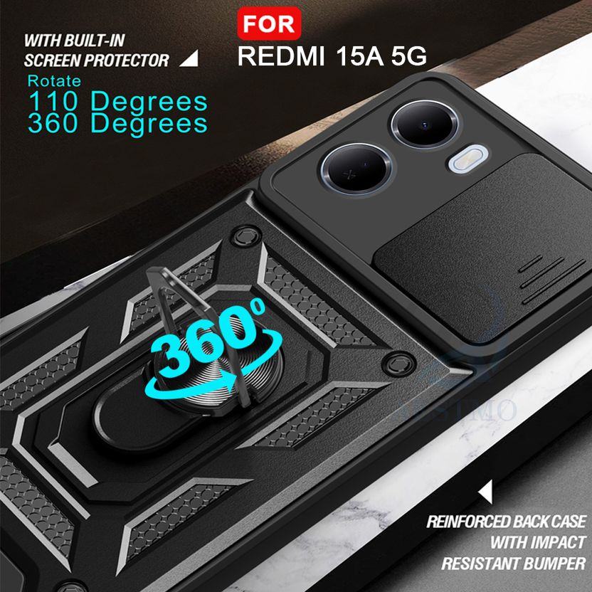 AESTMO Back Cover for Redmi 15A 5G Black - Image 2