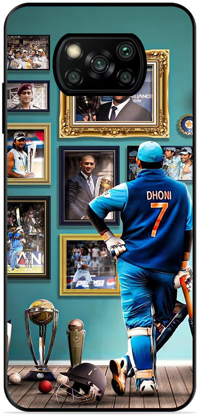 FAZAKA Back Cover for Poco X3 5g On Glossy Metal Phone Cover| DHONI 7