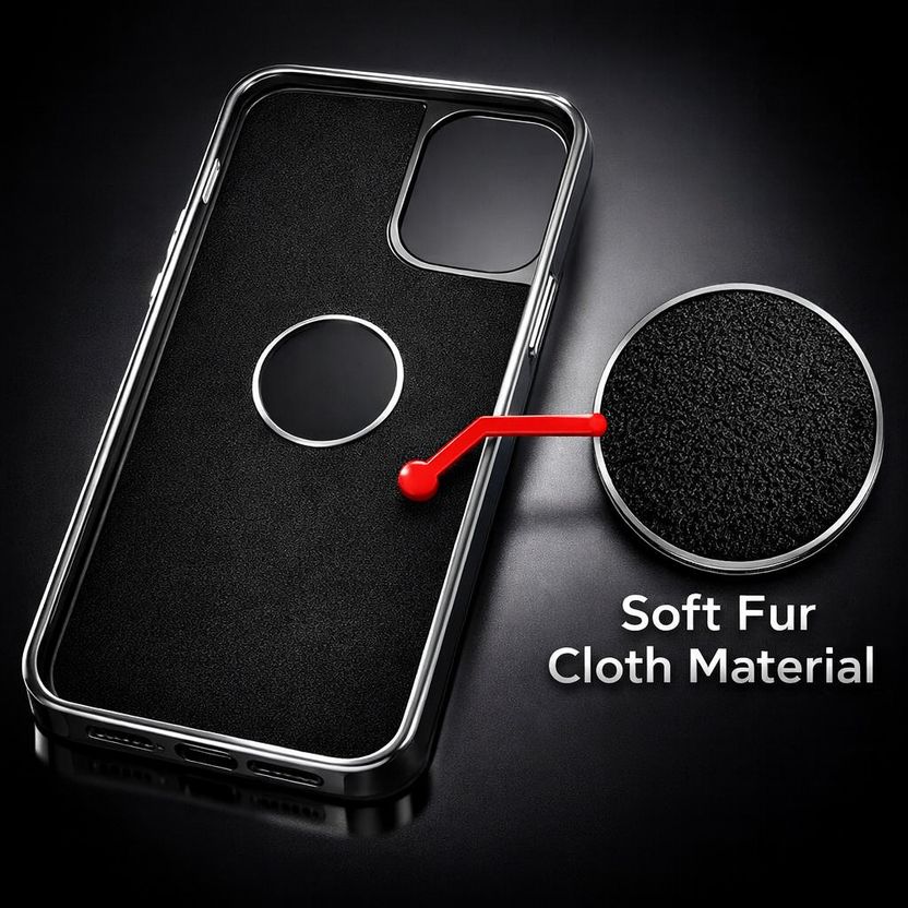 DCreate iPhone 16 Back Cover, Grey, Matte, Leather - Image 5