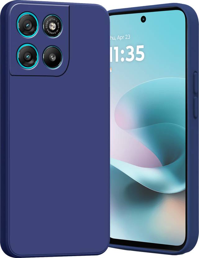 Binatge Back Cover for Motorola Moto G67 Power 5G | Liquid Rubber Candy TPU Back Case Inside Cloth