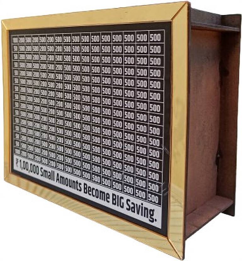 NITEYA Cash Saving Money Box with Counting Target Cash Box