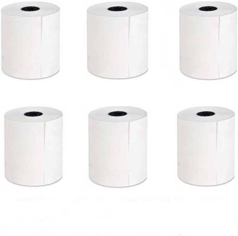 HPI Billing machine rolls Thermal Paper (Set of 6, White) Thermal Cash Register Paper