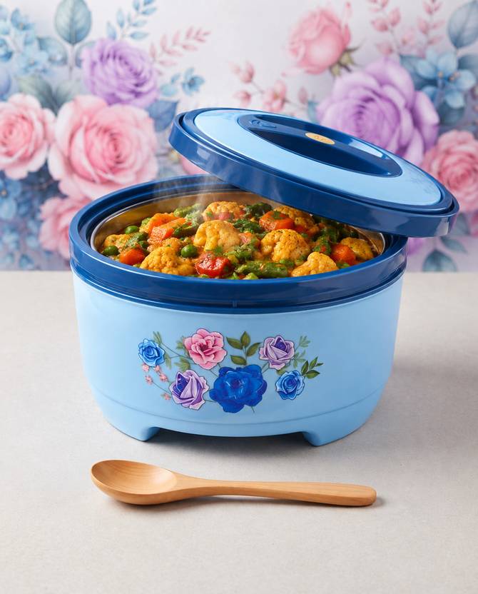 Bola Delta 2500 Plastic Inner Stainless Steel Casserole, 1.5 Litres,Blue Thermoware Casserole