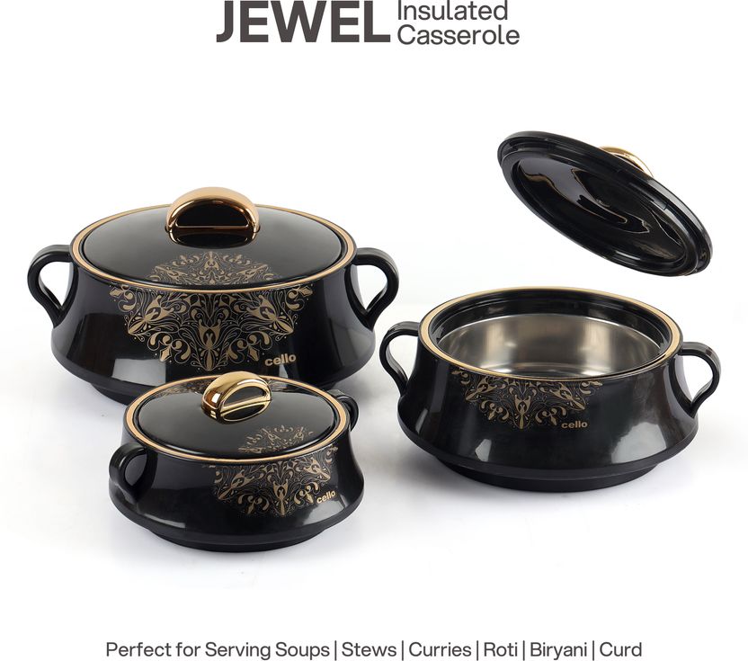 Cello Midas Thermoware Casserole Set (500+1000+1500ml) Pack of 3 - Image 9