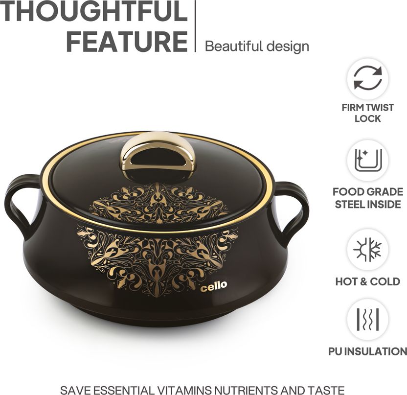 Cello Midas Thermoware Casserole Set (500+1000+1500ml) Pack of 3 - Image 4