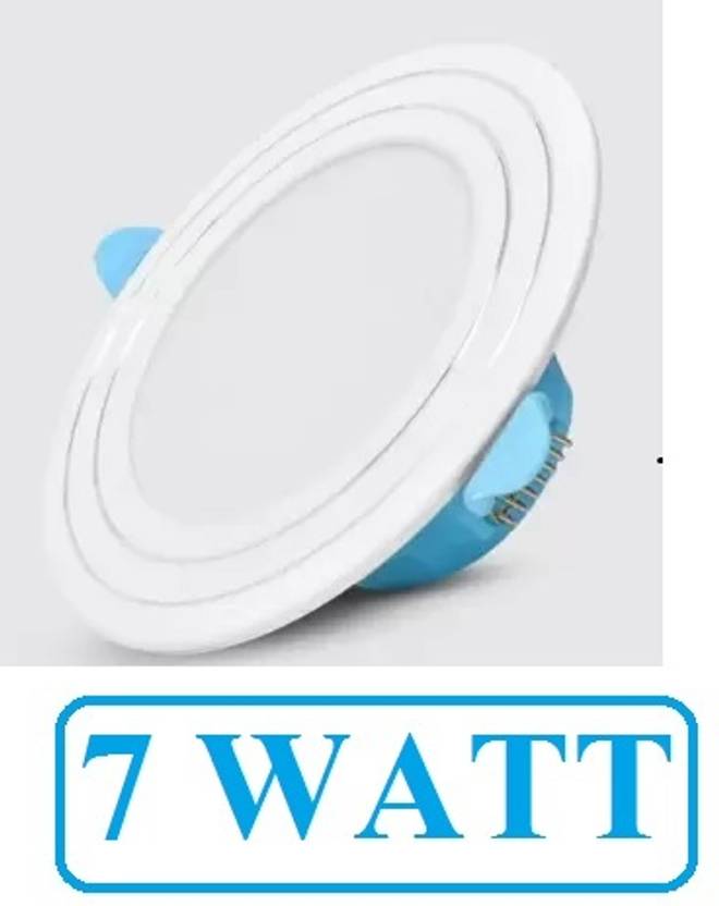 AMYSTY 7 WATT Pack of 1 White Colour Co0nceal Light Downlight Ceiling Light Recessed Ceiling Light Ceiling Lamp