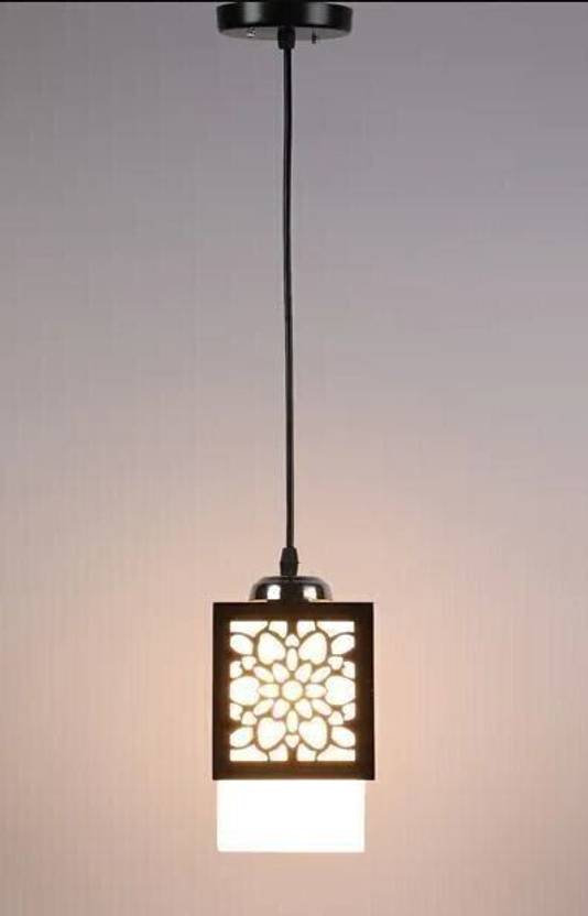 Areezo AREEZO HANGING WOODEN CUTTING LIGHT, BROWN COLOUR (BULB NOT INCL) (PACK OF 1) Pendant Lamp Ceiling Lamp