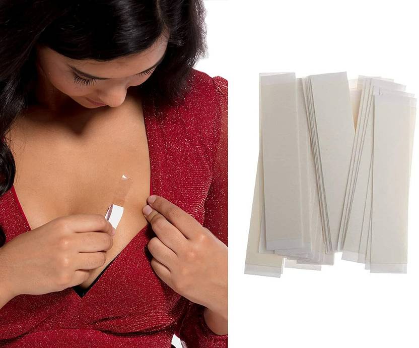 GRELLA 36Pcs Double Sided Bra Stickers Tape One-off Body Clothing Bra Strip 6 Count Aida Cloth