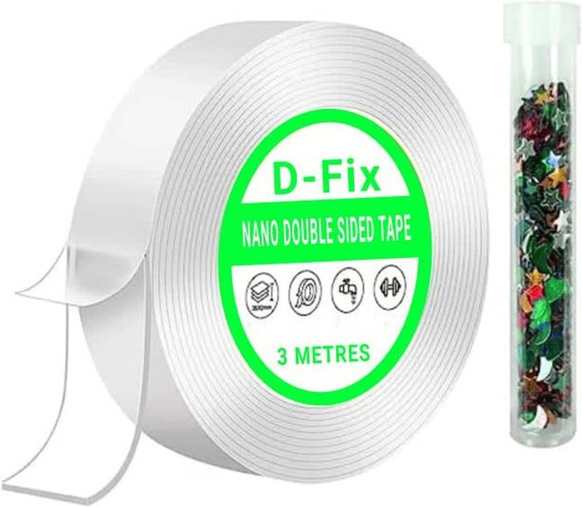 Dfix Double Sided Transparent Grip Gel Tape for Walls