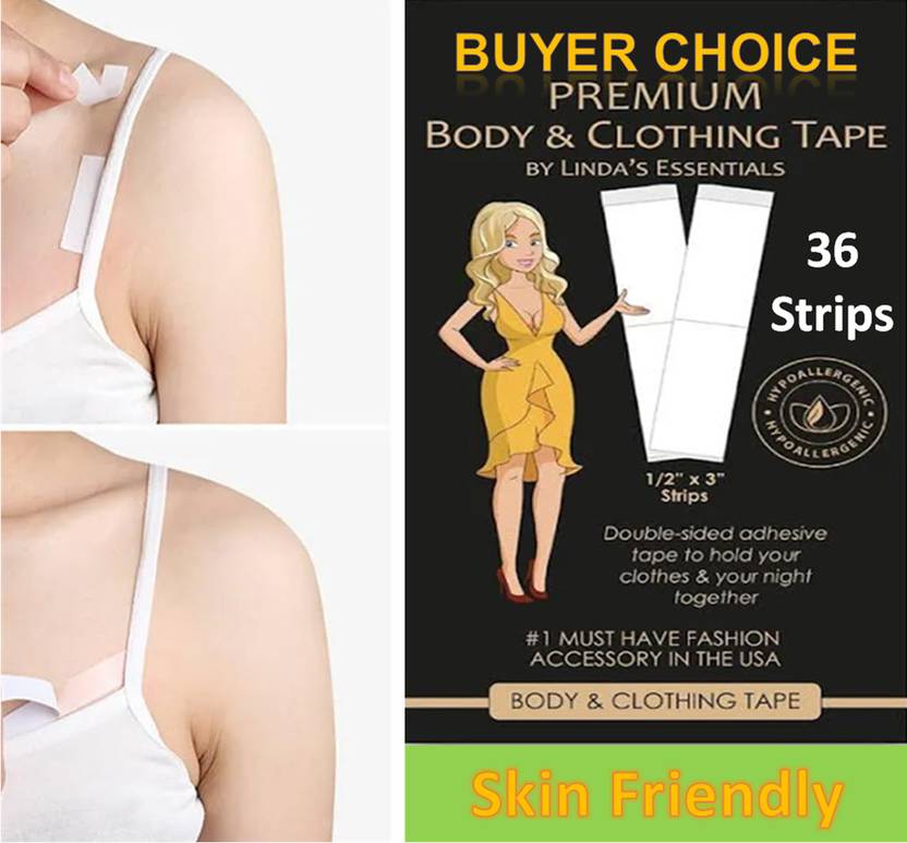 Buyer Choice Double sided skin and clothing Fashion Beauty Tape,Strong Adhesive Clear Tape Fabric and Skin Friendly,Gentle to stick on Skin & clothes Both For Men & Women Invisible Dress Tape for women Clothing & Body, Strong and Clear Tape (Manual)